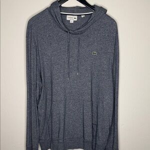Lacoste Heathered Navy Hoodie
